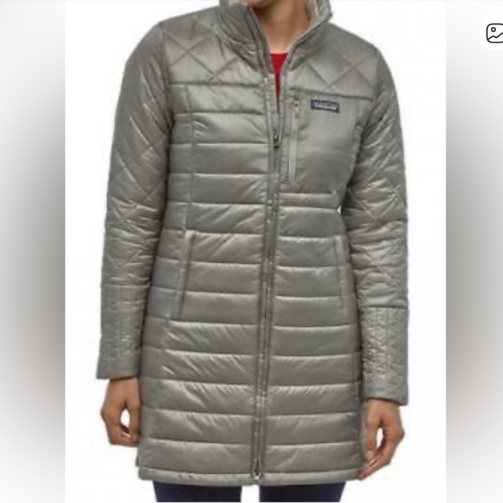 Patagonia Women's Radalie Parka Insulated Puffer Drifter Gray Silver Coat, XS